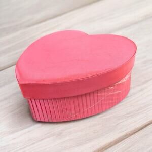 Vintage Pink Padded Heart Shaped Keepsake Jewelry Box Victoria's Secret VS Large